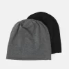 Pier One Unisex 2 PackBerrettoBlack/Grey Uomo Cappellie Berretti PI954P00R-Q11