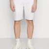 Pier One Colored Twill White DenimShorts Di JeansWhite Denim Uomo Bermuda PI922F05D-K11