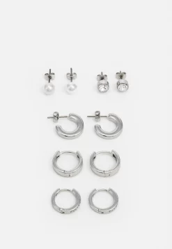 Pier One Unisex 5 PackOrecchiniSilver-Coloured Uomo Gioielli PI954L00S-D11