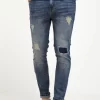 Pier One Jeans Slim FitDestroyed Denim Uomo Jeans PI922GA08-K11