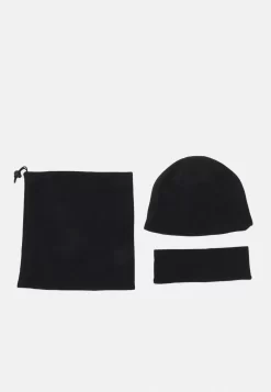 Pier One Fleece Unisex Set - Berretto - Black