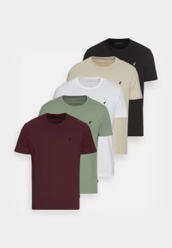 Pier One 5 PackT-Shirt BasicWhite/Green/Bordeaux/Black/Beige Uomo T-shirt E Polo PI922O0TV-A12 -Pier One 388df4ed46f64c049d4079afe6c50dc9 scaled