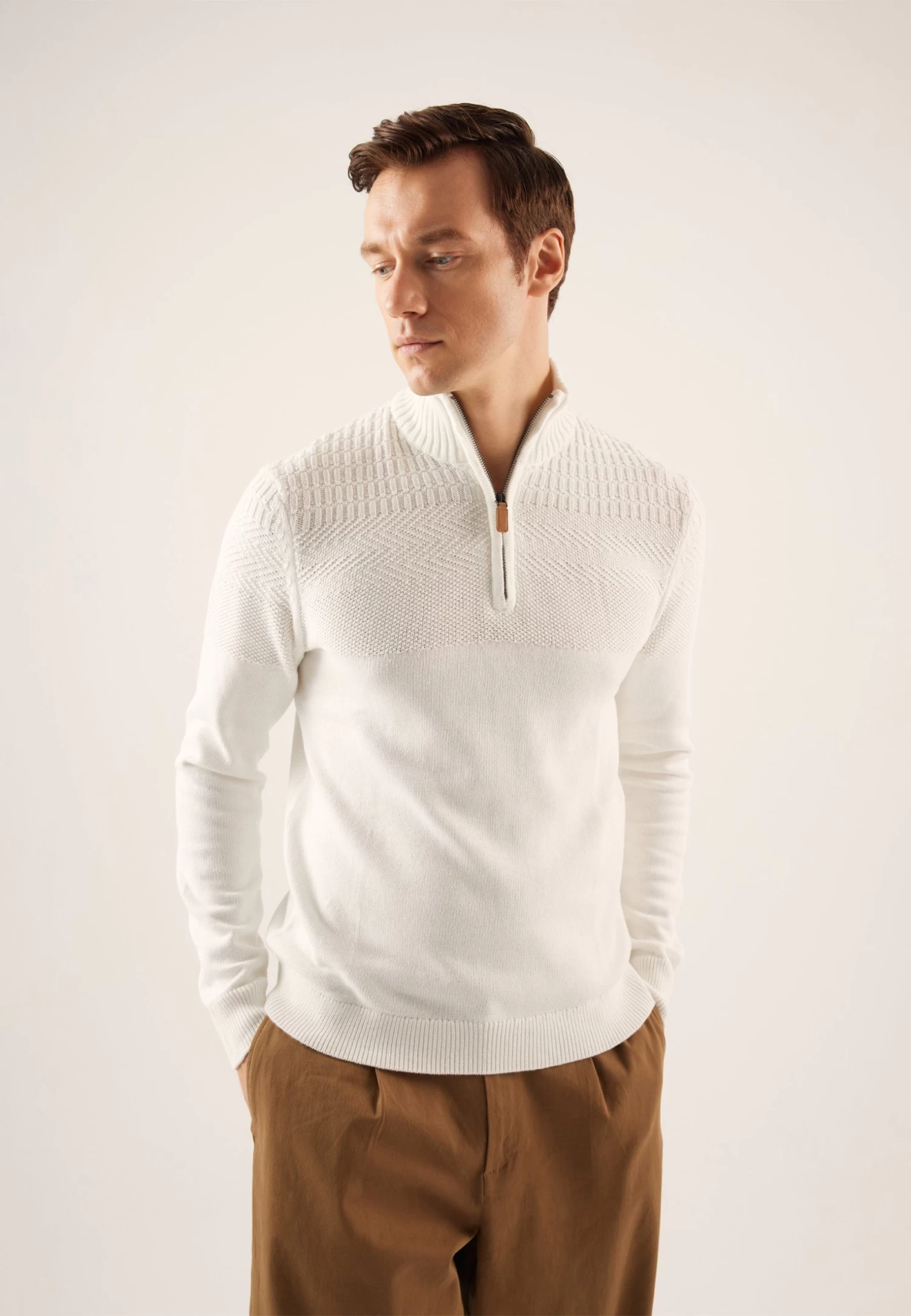 Pier One MaglioneOff-White Uomo Maglieria PI922Q029-A11 1 Pier One MaglioneOff-White Uomo Maglieria PI922Q029-A11