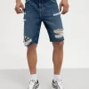 Pier One Shorts Di JeansDark Blue Denim Uomo Jeans PI922F05E-K11