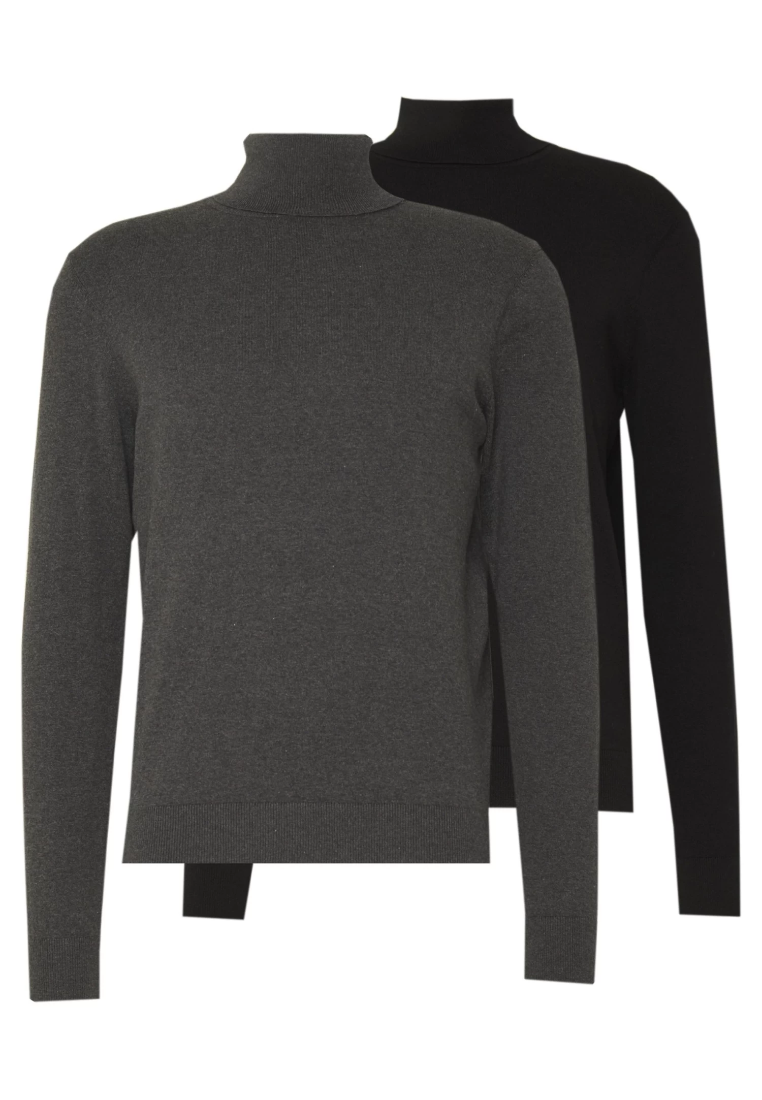 Pier One 2 PackBasic TurtleneckMaglioneBlack/Mottled Dark Grey Uomo Maglieria PI922Q06B-Q11 1 Pier One 2 PackBasic TurtleneckMaglioneBlack/Mottled Dark Grey Uomo Maglieria PI922Q06B-Q11