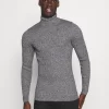 Pier One Muscle Fit TurtleMaglioneMottled Grey Uomo Maglieria PI922Q07V-C11