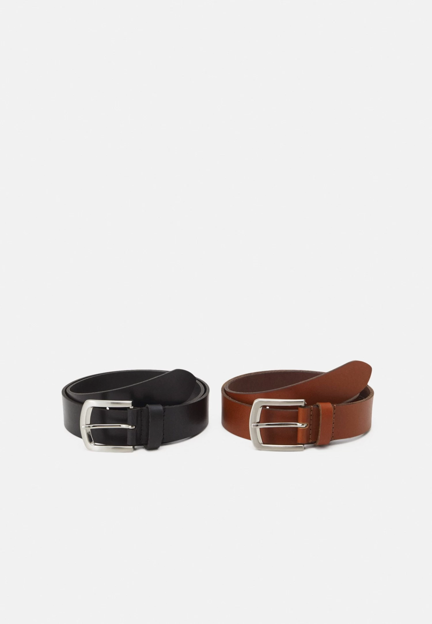 Pier One Leather 2 Pack - Cintura - Cognac/Black 1 Pier One Leather 2 Pack - Cintura - Cognac/Black