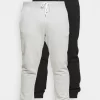 Pier One 2 PackPantaloni SportiviBlack/Mottled Light Grey Uomo Pantaloni Sportivi E Joggers PI922E03T-Q11