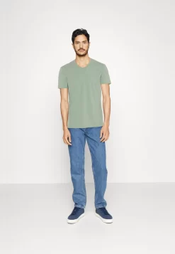 Pier One V Neck Bird Tonal 3 PackT-Shirt BasicMint/Off-Whit/Blue Grey Uomo T-shirt E Polo PI922O0XL-M11