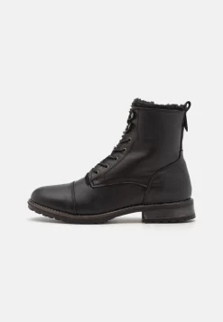 Pier One LeatherStivaletti StringatiBlack Donna Stivaletti PI911X03O-Q11