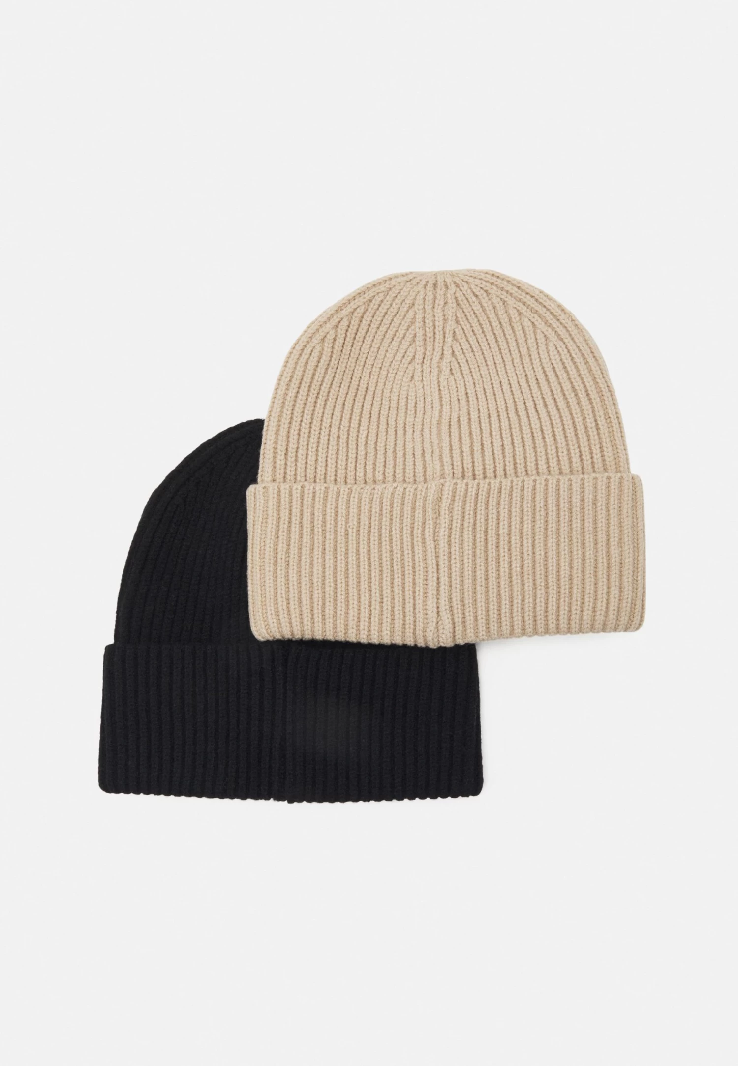 Pier One Unisex 2 Pack - Berretto - Black/Beige 2 Pier One Unisex 2 Pack - Berretto - Black/Beige - immagine 2