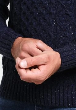 Pier One MaglioneMottled Dark Blue Uomo Maglieria PI922Q01F-K11 -Pier One a048db5e31ba4f3589df0abe92fd4cb7