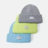 Pier One Unisex 3 PackBerrettoGrey, Neon Green, Light Blue Uomo Cappellie Berretti PI954P009-C11