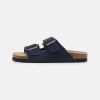 Pier One Leather Unisex - Pantofole - Dark Blue