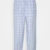 Pier One Pantaloni Del PigiamaLight Blue/White Uomo Per La Notte PI982L00E-K13
