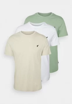 Pier One BirdieT-Shirt BasicWhite/Off-White/Green Uomo T-shirt E Polo YO12100ME-A11