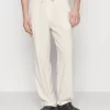 Pier One Drawcord Trousers Linen BlendPantaloniOff-White Uomo Pantaloni PI922E05A-A11