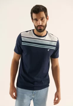 Pier One T-Shirt Con StampaDark Blue Uomo T-shirt E Polo PI922O0YE-K11