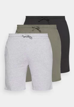 Pier One 3 PackPantaloni Del PigiamaBlack/Mottled Grey/Khaki Uomo Per La Notte PI982L00N-Q11