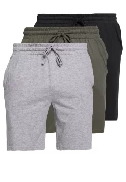 Pier One 3 PackPantaloni Del PigiamaBlack/Mottled Grey Uomo Per La Notte PI982L00F-Q11