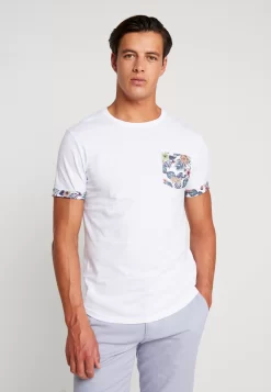 Pier One T-Shirt Con StampaWhite Uomo T-shirt E Polo PI922O0BZ-A11