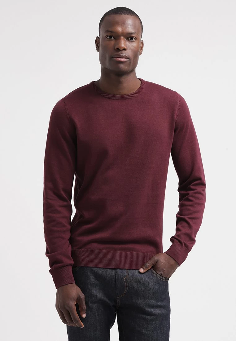 Pier One Basic Crewneck - Maglione - Bordeaux 1 Pier One Basic Crewneck - Maglione - Bordeaux