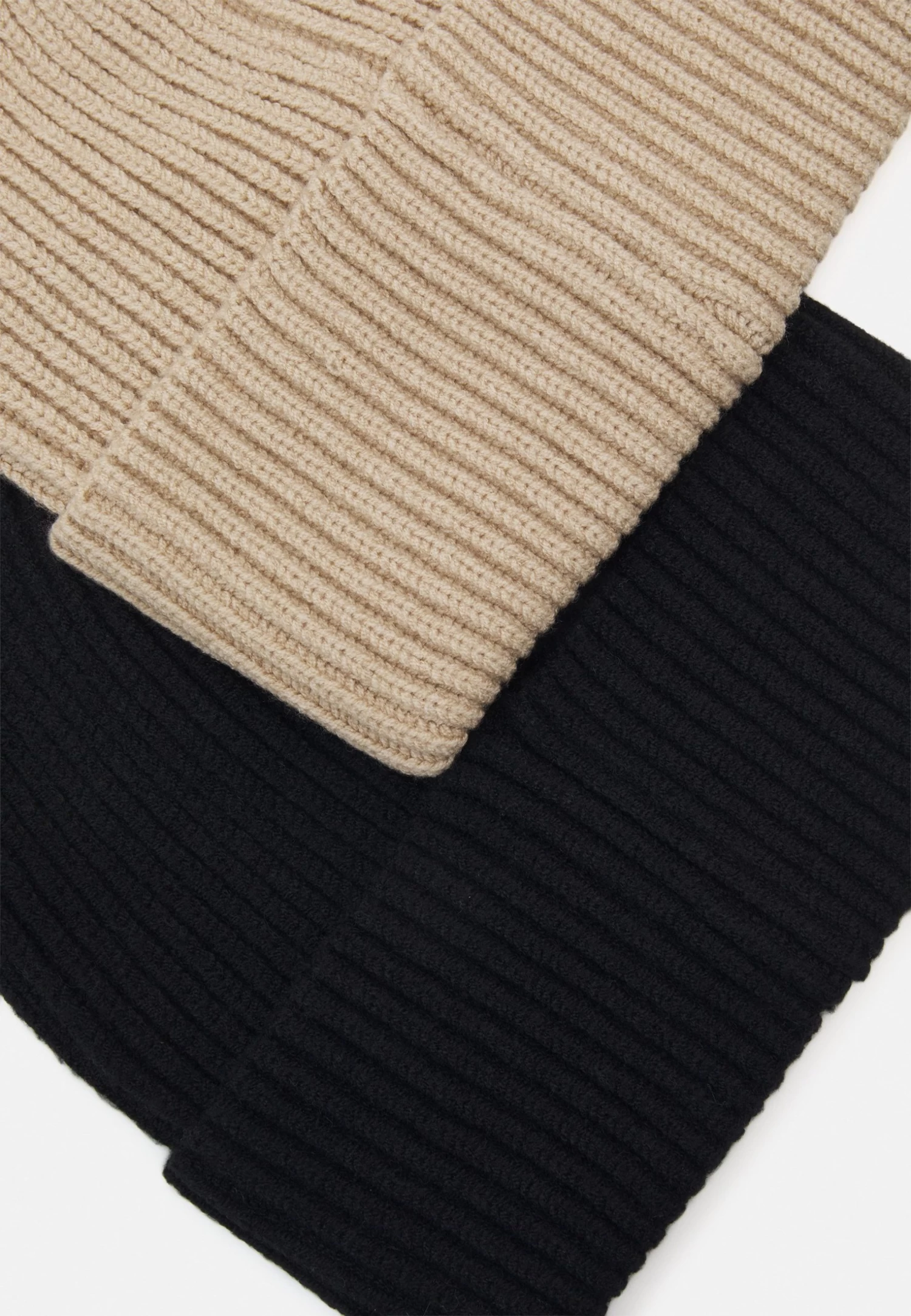 Pier One Unisex 2 Pack - Berretto - Black/Beige 3 Pier One Unisex 2 Pack - Berretto - Black/Beige - immagine 3