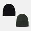 Pier One Unisex 2 PackBerrettoBlack/Khaki Uomo Cappellie Berretti PI954P00N-Q14